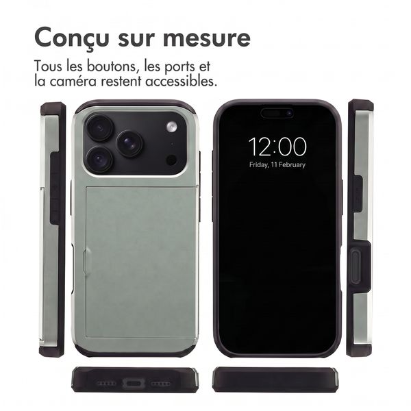 imoshion Coque arrière avec porte-cartes Apple iPhone 18 Pro / 17 Pro - Vert