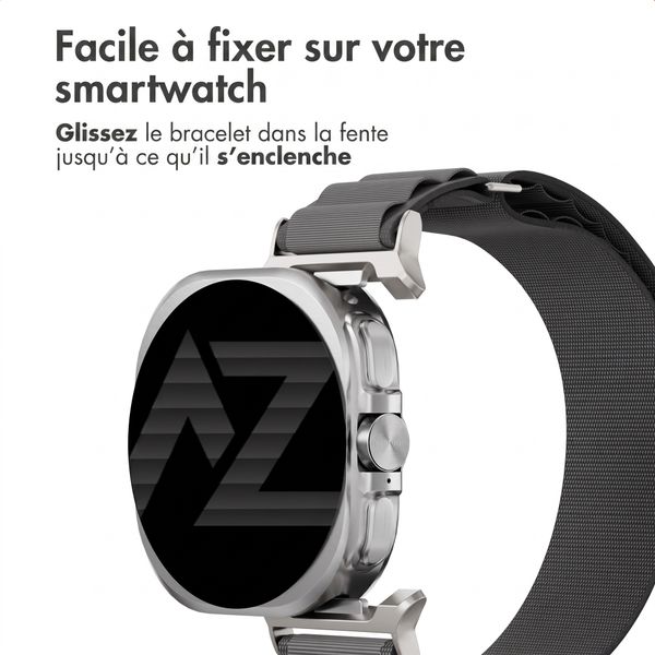 Accezz Bracelet en nylon Alpine Samsung Galaxy Watch Ultra 2 (2026) / Ultra (2024/2025) - Dark Grey