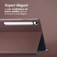 Accezz Coque tablette Classic Samsung Galaxy Tab S9 11.0 pouces / S10 Lite / S10 FE / S9 FE 10.9 pouces - Marron