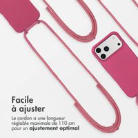 imoshion Coque arrière Color avec cordon amovible et MagSafe Apple iPhone 17 Pro - Raspberry