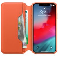 Apple Étui de télephone portefeuille Leather Folio Apple iPhone Xs Max - Sunset