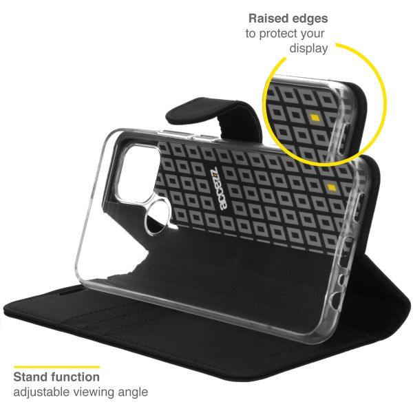 Accezz Étui de télephone Wallet Oppo A15 - Noir