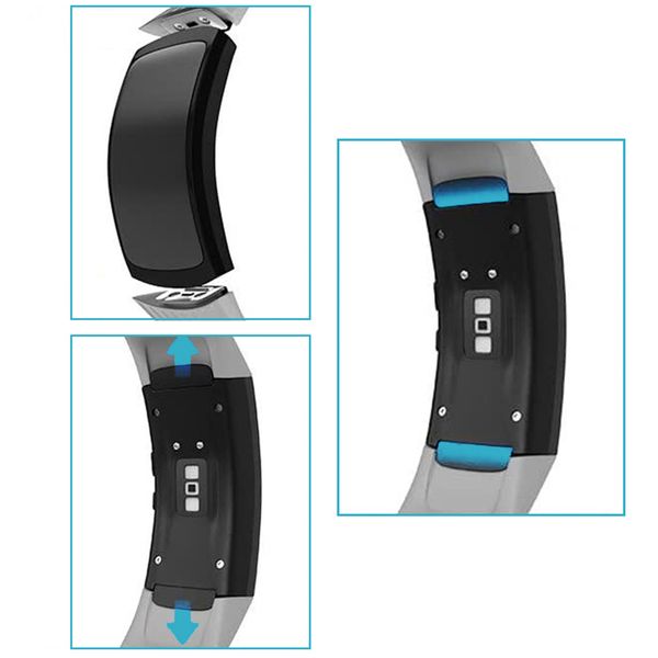 imoshion Bracelet sport en silicone Samsung Gear Fit 2 / 2 Pro - Gris