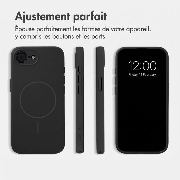 Accezz Coque Grip avec MagSafe Apple iPhone 17e / 16e - Noir