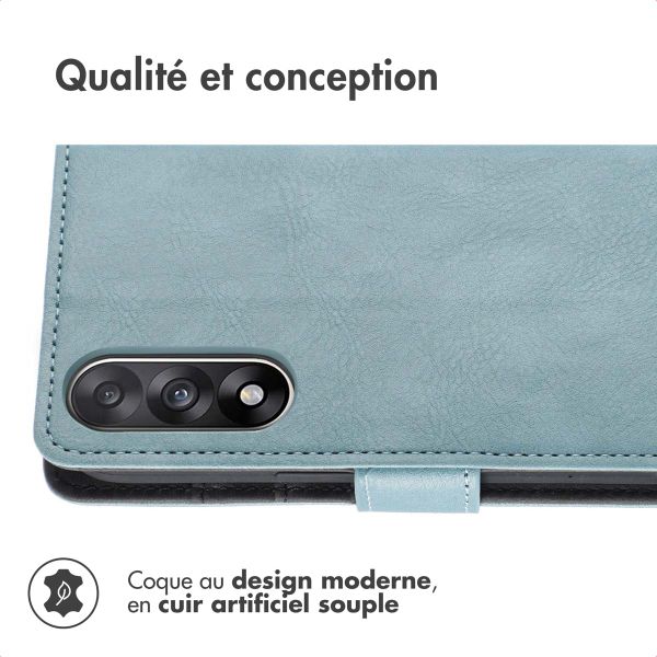 imoshion Étui de télephone portefeuille de luxe OnePlus Nord 5 - Bleu clair