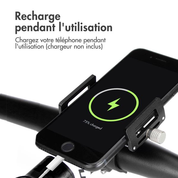 imoshion Mini support de téléphone en aluminium pour vélo - Léger - Universel - Noir