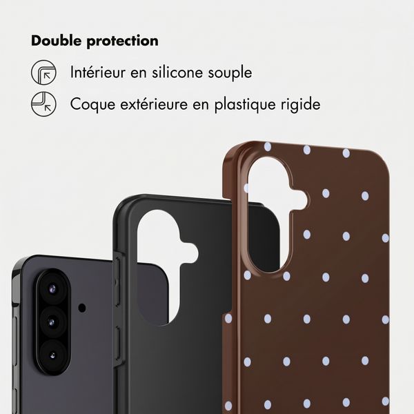 Selencia Coque arrière Vivid Samsung Galaxy A57 (5G) - Happy Dots Chocolate
