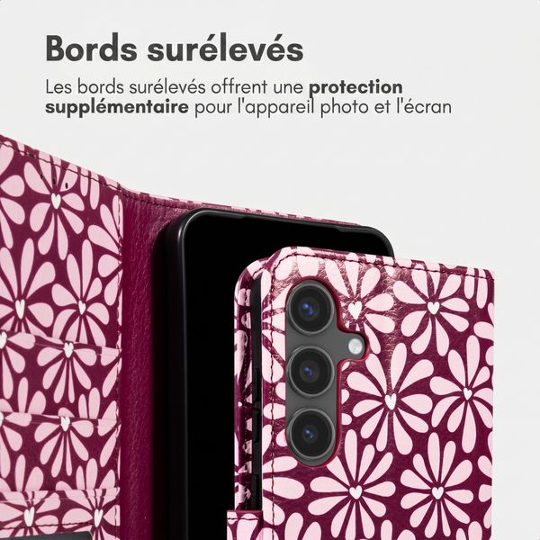 imoshion Étui de télephone portefeuille Design Samsung Galaxy S24 - Bloom Love Blush