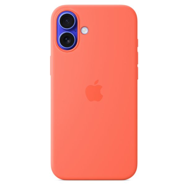 Apple Coque en silicone MagSafe Apple iPhone 16 - Tangerine Orange