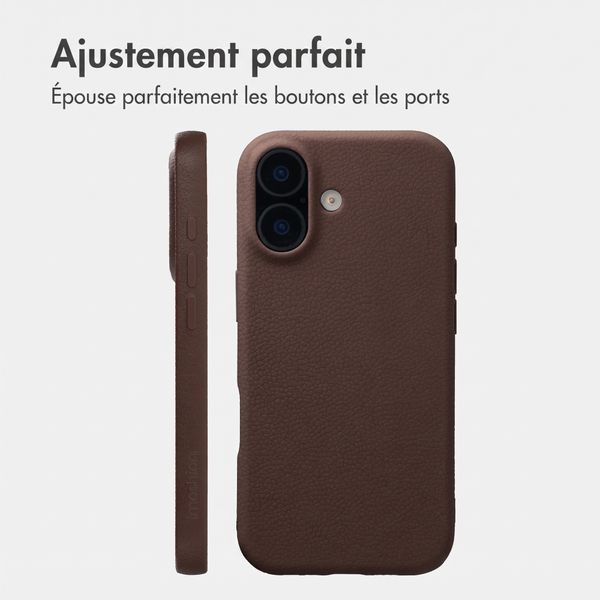 imoshion Coque arrière Texture Apple iPhone 16 - Marron foncé
