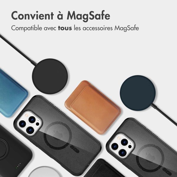 imoshion Coque Pailletée avec MagSafe Apple iPhone 16 Pro Max - Glitter Noir