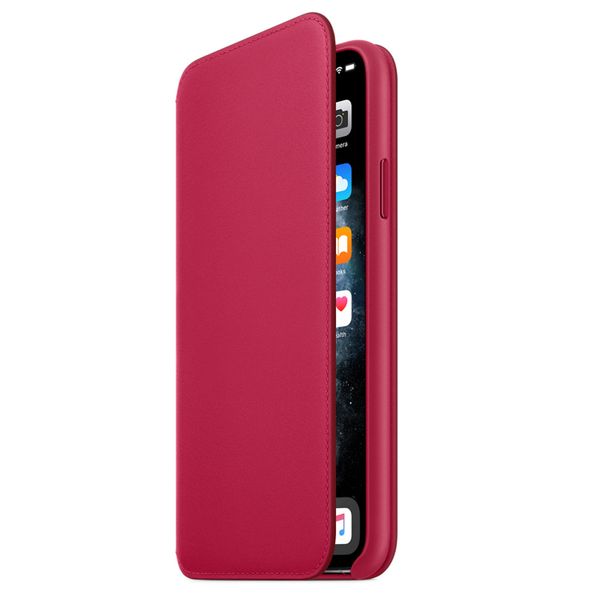 Apple Étui de télephone portefeuille Leather Folio Apple iPhone 11 Pro Max - Red Raspberry