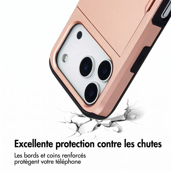 imoshion Coque arrière avec porte-cartes Apple iPhone 18 Pro / 17 Pro - Rose Gold