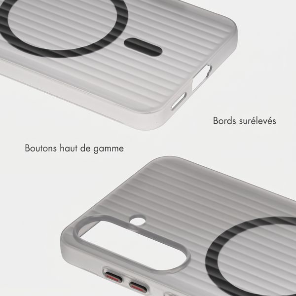 Accezz Coque arrière Lite avec MagSafe | Fluted | Samsung Galaxy S25 - Gris