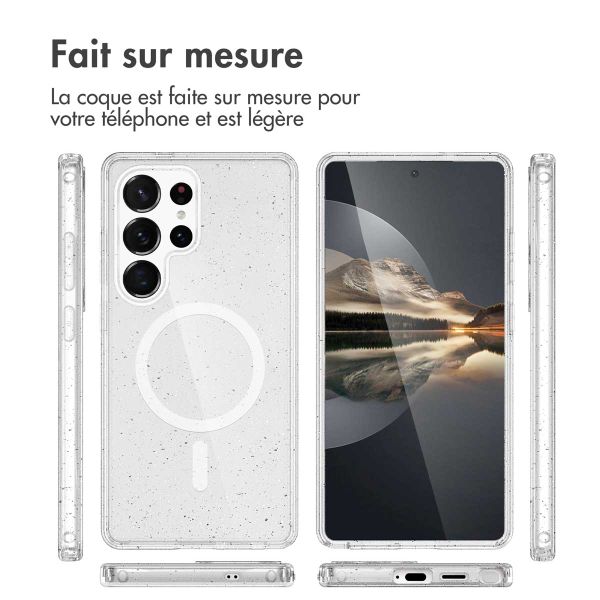 imoshion Coque Pailletée avec MagSafe Samsung Galaxy S24 Ultra - Paillettes Transparent