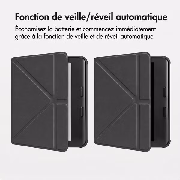 imoshion Étui de liseuse portefeuille Pliable Kobo Libra Colour - Noir