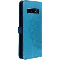 Etui de télephone portefeuille Mandala Samsung Galaxy S10 - Bleu
