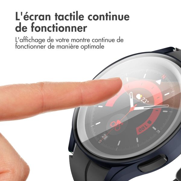 imoshion Coque rigide à couverture complète Samsung Galaxy Watch 4 - 44 mm - Bleu foncé