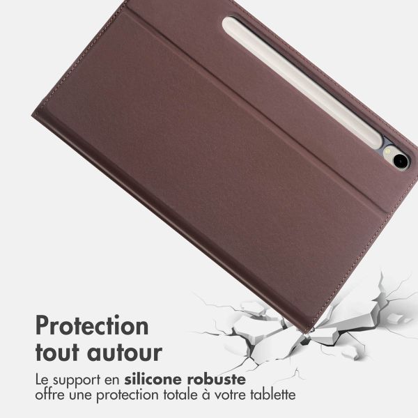 Accezz Coque tablette Classic Samsung Galaxy Tab S9 11.0 pouces / S10 Lite / S10 FE / S9 FE 10.9 pouces - Marron