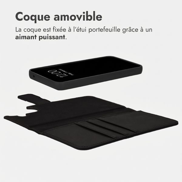imoshion Étui portefeuille luxe 2-en-1 amovible Samsung Galaxy A55 - Noir
