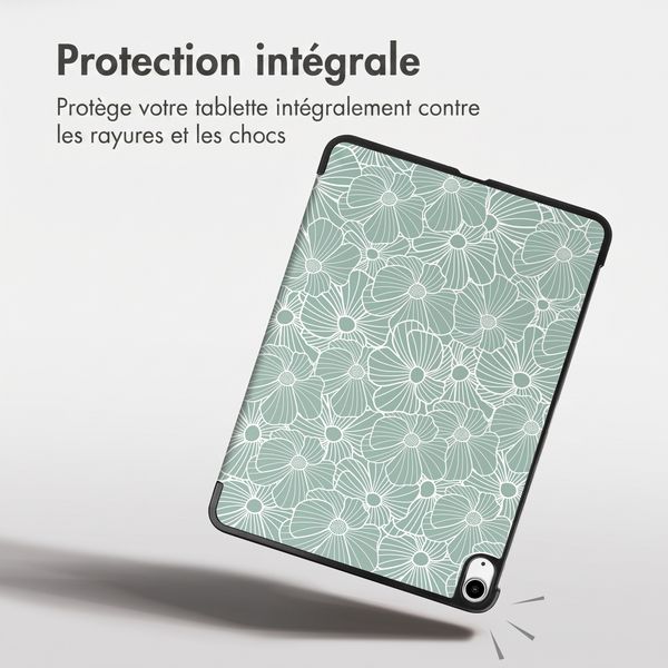 imoshion Coque tablette Design Trifold Apple iPad Air 11 pouces (2026) M4 / (2025) M3 / (2024) M2 / Air 5 (2022) / Air 4 (2020) - Botanica