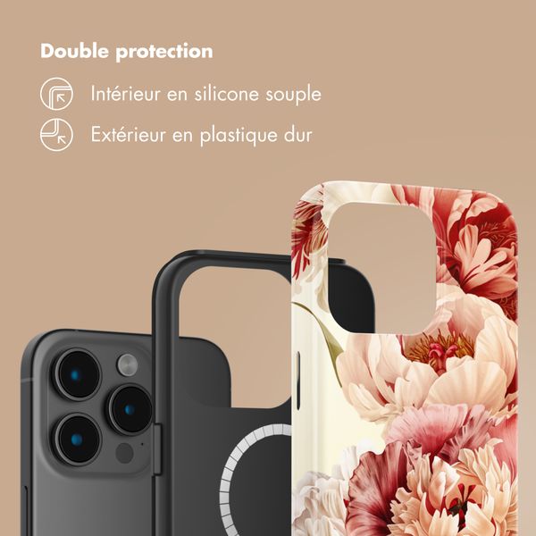 Selencia Coque arrière Vivid avec MagSafe Apple iPhone 15 Pro - Vintage Peony