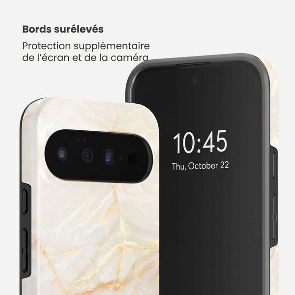 Selencia Coque arrière Vivid avec MagSafe Google Pixel 11 - Golden Beige Marble
