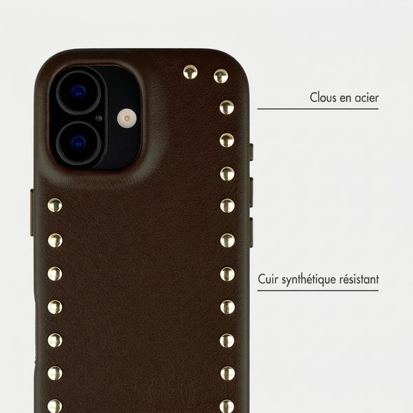 Selencia Coque arrière Studs avec MagSafe Apple iPhone 17 - Cacao Crush