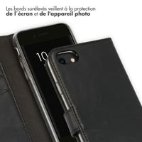 Selencia Étui portefeuille en cuir véritable Apple iPhone SE (2022 / 2020) / 8 / 7 / 6(s) - Noir