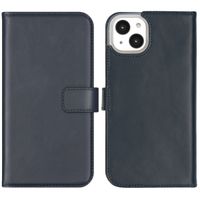 Selencia Étui portefeuille en cuir véritable Apple iPhone 14 Plus - Bleu