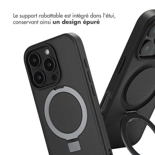 Accezz Coque Ring Stand avec MagSafe Apple iPhone 16 Pro - Noir