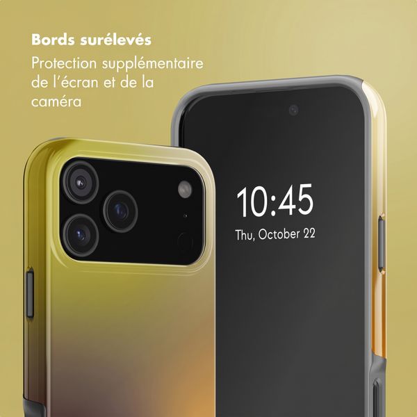Selencia Coque arrière Vivid avec MagSafe Apple iPhone 18 Pro / 17 Pro - Gradient Olive Dust