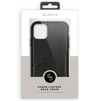 Selencia Coque arrière en cuir végan Vayu Apple iPhone 12 (Pro) - Noir