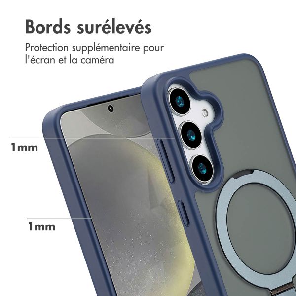 Accezz Coque Ring Stand avec MagSafe Samsung Galaxy S25 - Bleu