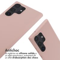 imoshion Coque en silicone avec cordon Samsung Galaxy S23 Ultra - Sand Pink
