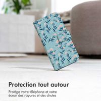 imoshion Étui de télephone portefeuille Design Samsung Galaxy S8 - Blue Flowers