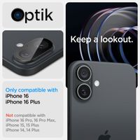 Spigen Optik Lens Protector - Protection complète de la caméra (lot de 2) Apple iPhone 16 / 16 Plus - Black