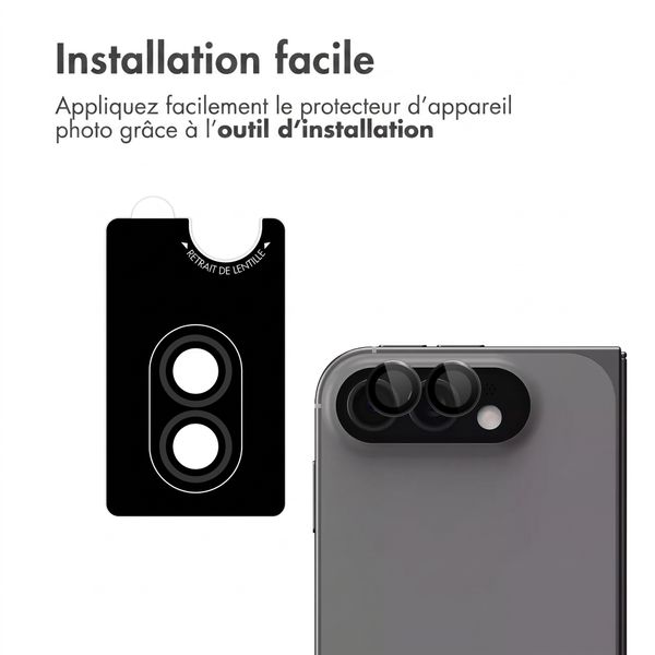 imoshion Protection caméra en verre lot de 2 Apple iPhone Duo - Noir