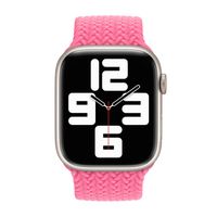 Apple Bracelet Solo tressé Apple Watch | 44/45/46/49 mm - Taille 4 - Flamingo