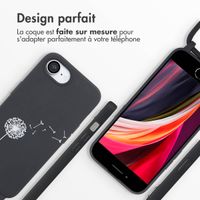 imoshion Coque design en silicone avec cordon Apple iPhone 17e / 16e - Dandelion Black