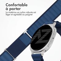 Accezz Bracelet en nylon Alpine Samsung Galaxy Watch 9 (40/44mm) / Watch 8 (40/44mm) / Classic (46mm) - Dark Blue