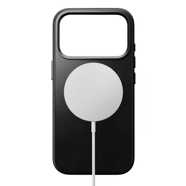 Nomad Coque arrière traditionnelle en cuir Horween avec MagSafe Apple iPhone 17 Pro - Noir