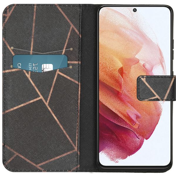 imoshion Design Softcase Bookcase Samsung Galaxy S21 Ultra - Black Graphic