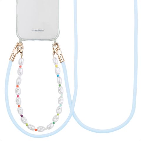 imoshion Ensemble de cordons de téléphone colorés avec perles – Bleu clair