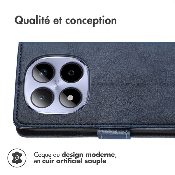 imoshion Étui de télephone portefeuille de luxe Xiaomi Redmi Note 15 Pro (5G) - Bleu foncé