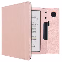 imoshion Étui de liseuse portefeuille en cuir végan Kobo Libra Colour - Rose Doré