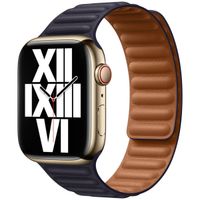 Apple Bracelet Leather Link Apple Watch | 44/45/46/49 mm - Taille S/M - Ink