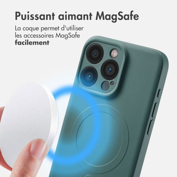 imoshion Coque Couleur avec MagSafe Apple iPhone 15 Pro Max - Vert foncé