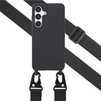 Selencia Coque silicone avec cordon amovible Samsung Galaxy S25 - Noir