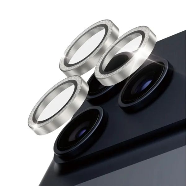 PanzerGlass Protection Caméra Hoops Optic Rings Apple iPhone 17 Pro / 17 Pro Max - Argent Pailleté